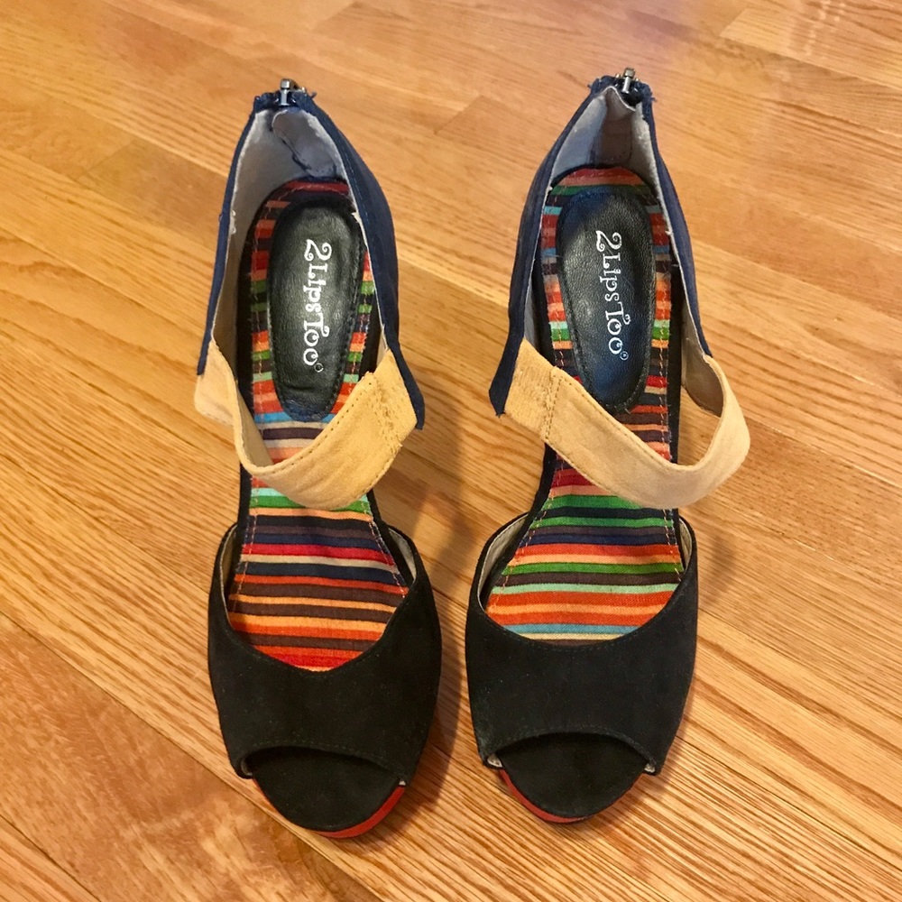 Sexy Color Block Platform - image 2